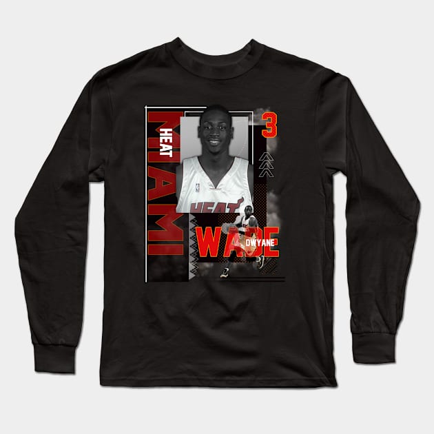 Dwyane Wade 3 Long Sleeve T-Shirt by today.i.am.sad